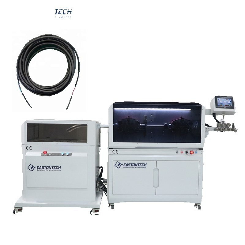 Multi-conductor Cable Cutting & Stripping Machine with coilling device EW-05H