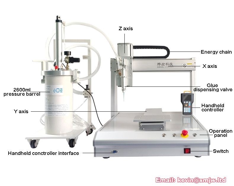 Automation Desktop Glue Dispenser Robot - 2600ML Silicone LED Light YK-D331