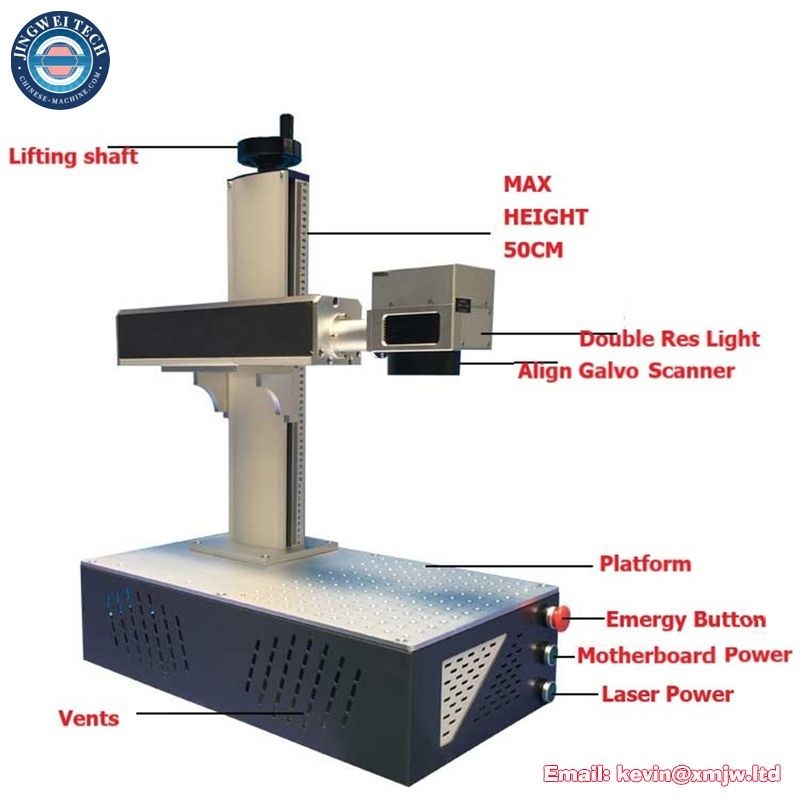 50W Fiber Laser Marking Engraving Machine - 20W Raycus Jewelry Cut