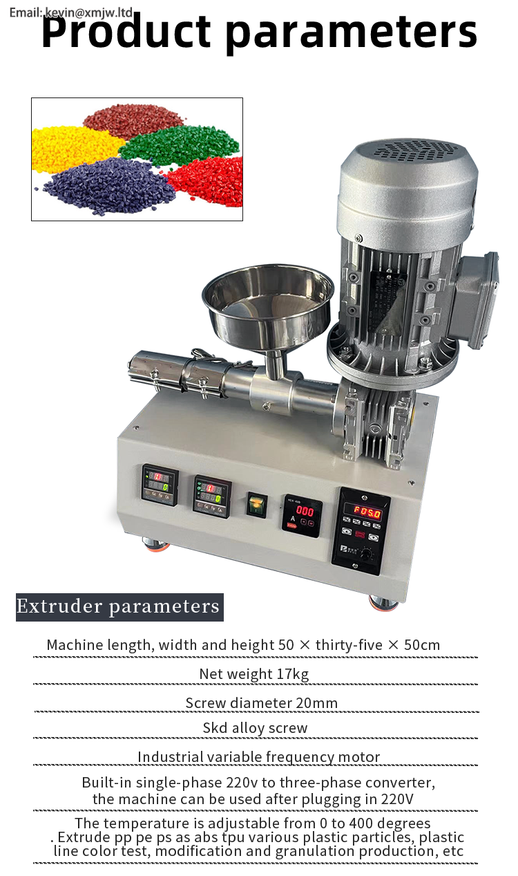 Mini Plastic Extruder - Lab Tiny Single Screw Extruding Machine (Extrusora)