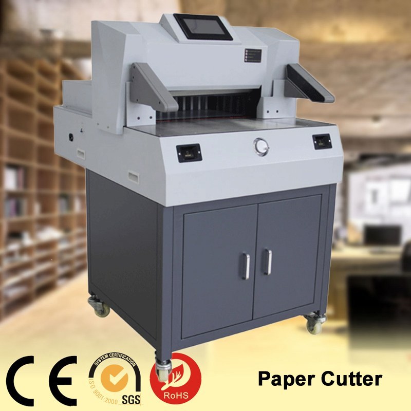 SG-500V9 ऑटो गिलोटिन पेपर कटर: टच स्क्रीन प्रोग्राम