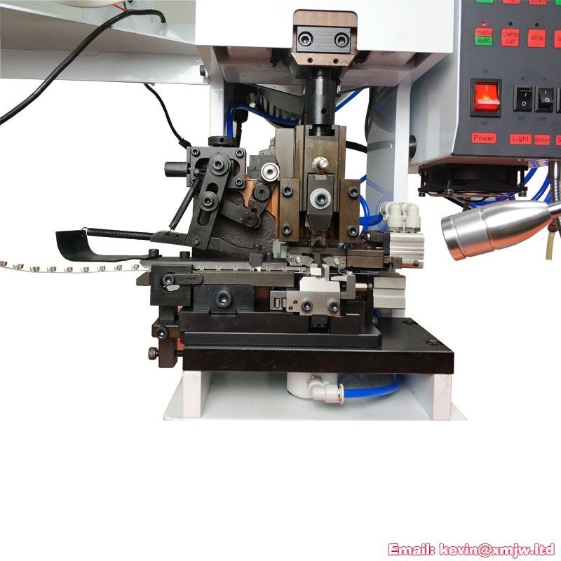 Pneumatic Semi Automatic Wire Cutting Stripping Crimping - Side Feed Chain