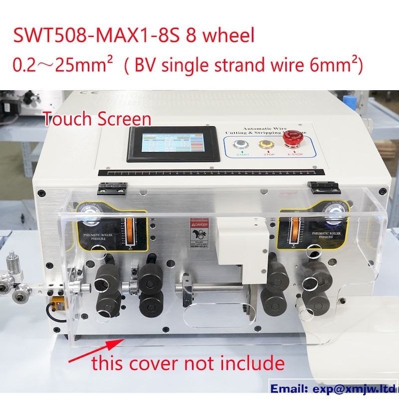 SWT508MAX टच स्क्रीन 25mm² वायर स्ट्रिपिंग मशीन