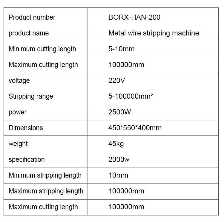 热电偶剥线机 - 编织屏蔽 BORX-HAN200
