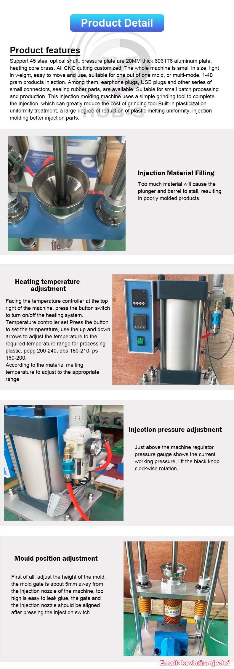 Semi-Automatic Pneumatic Plastic Extruder - USB Charging Cable 40g