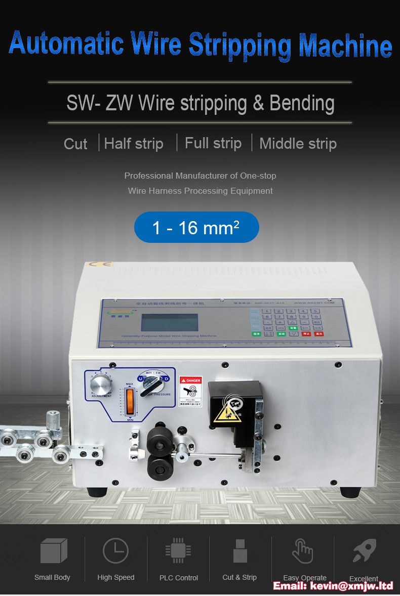 1-6mm² Two Wheel Drive Wire Strip & Bending Machine - Automatic U/Z Type