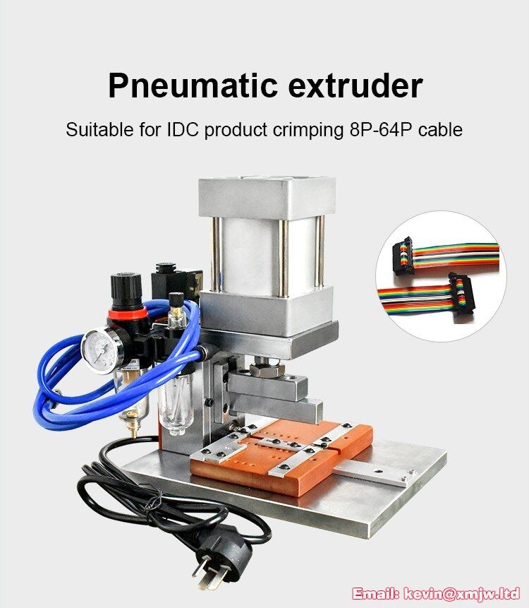 Pneumatic IDC Cable Crimping Machine - 8P-64P FFC Cable Press VH-F1