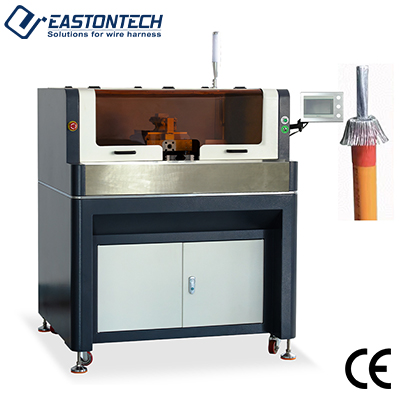 Automatic Cable Stripping & Shield Braid Folding Machine (6–22mm OD / 15–120mm) EW-1140