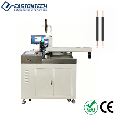 Fully Automatic 2-Core Sheathed Wire Single-End Crimping & Tinning Machine (AWG20–28) EW-9975