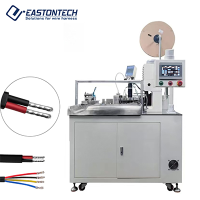 Fully Automatic Sheathed Wire Single-End Crimping & Tinning Machine (AWG20–28) EW-7880