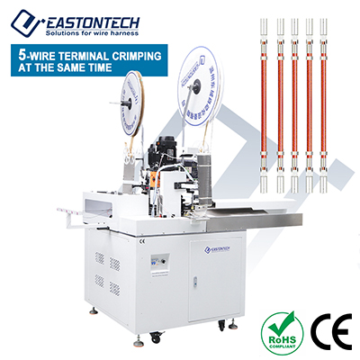 Five-wire double-end terminal crimping and tinning machine EW-7835