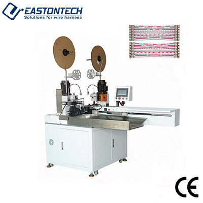 Automatic Flat Ribbon Cable Double Crimping Single End Tinning Machine EW-7845