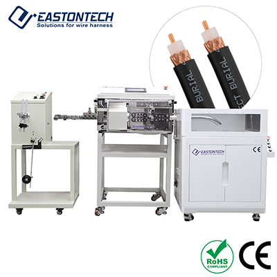Automatic Coaxial Cable Cutting Stripping & Winding Machine (1.0 - 6.0 mm) EW-06H-3+C