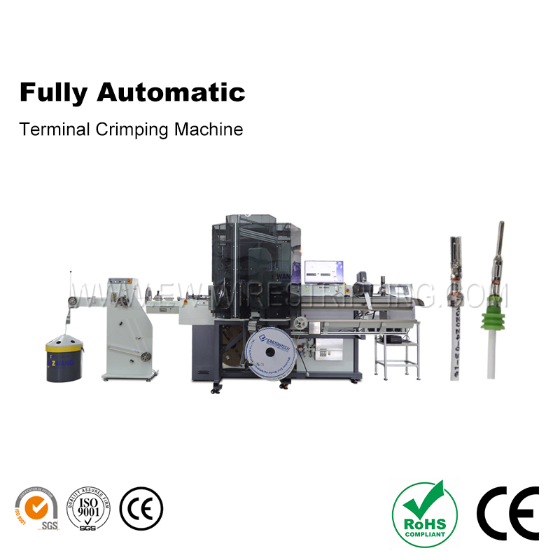 पूरी तरह से स्वचालित निविड़ अंधकार प्लग टर्मिनल crimping मशीन EW-8075+1