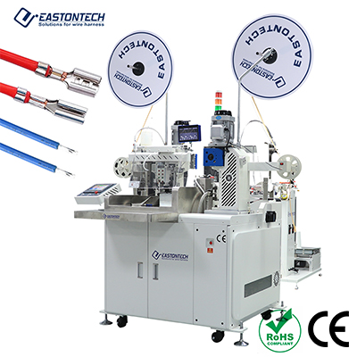 Fully automatic single-line precision translation double-end terminal crimping and tinning machine EW-9360