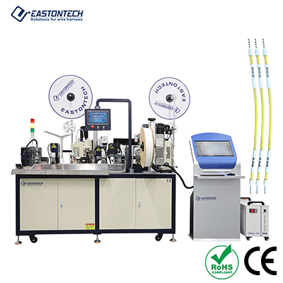 Double Head Terminal Crimping and Number Tube Heating Machine EW-9270