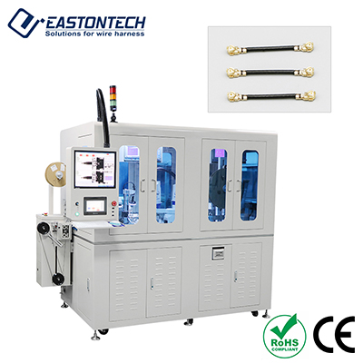 Automatic Coaxial Cable Double Sides Stripping and Crimping Machine (short Type EW-9245
