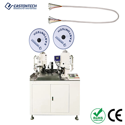 Fully Automatic 2-13 Cores Sheathed Cable Double-End Stripping And Crimping Machine EW-9235