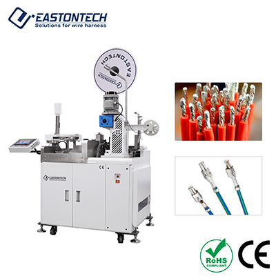 Automatic Wire Crimping, Twisting and Tinning Machine with Safety Light Curtain EW-8975
