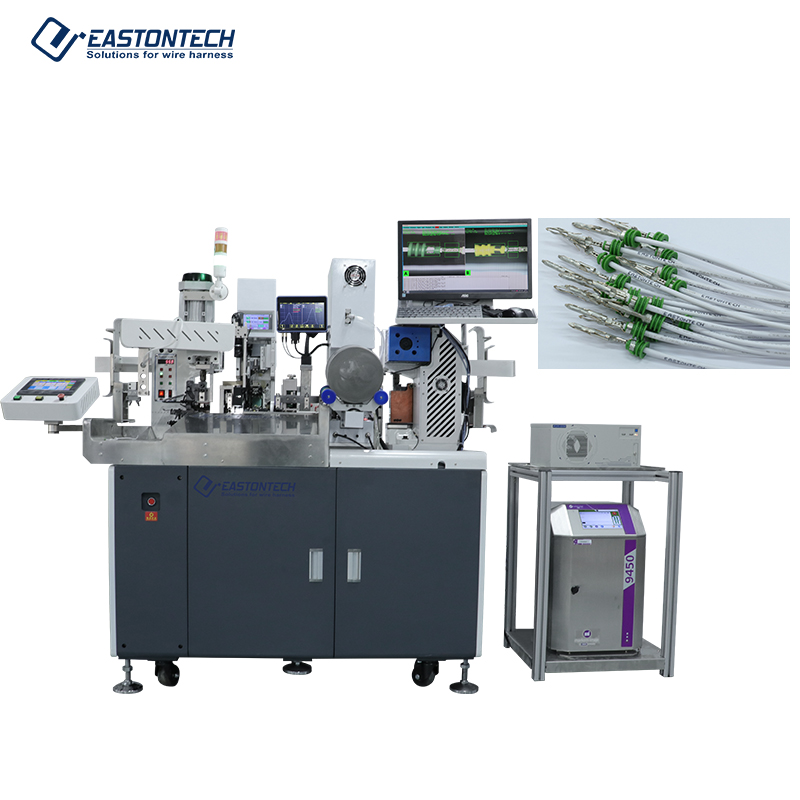 Automatic Double-end Terminal Crimping & Waterproof Plug Inserting Printing Machine(AWG28-18) EW-8285+P