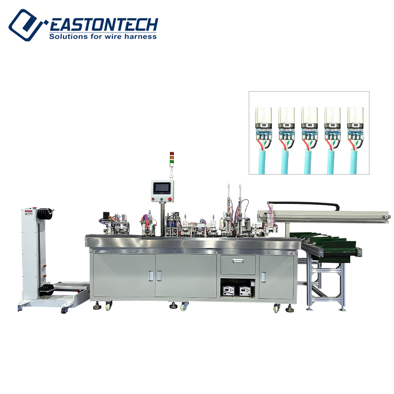 Automatic USB Cable Soldering Machine for 4-Core Wires (ø 2.8–4.5 mm OD) EW-7050