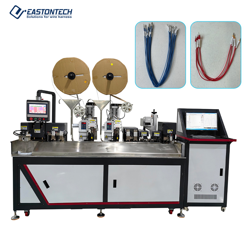 Automatic Double Side Wire Crimping Number Tube Insertion Laser Marking Machine(Long wire) EW-8895