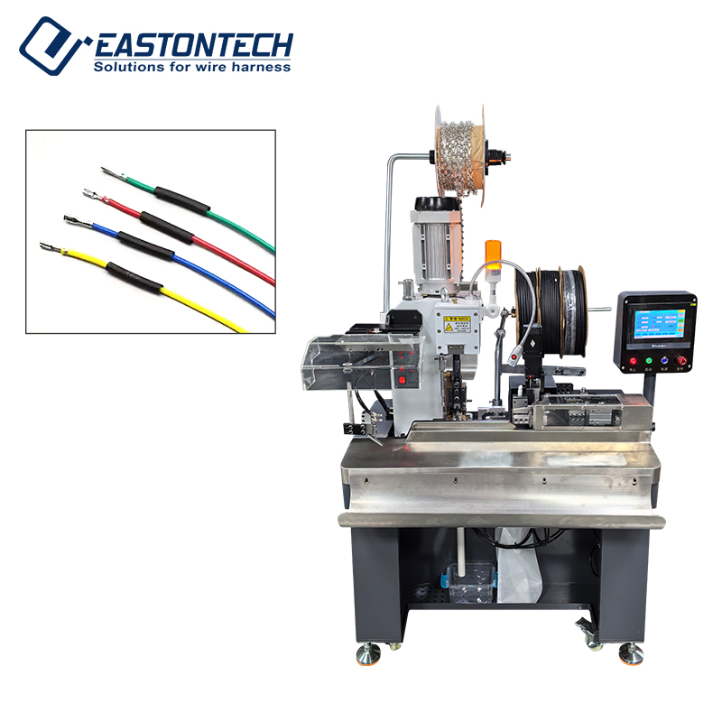 Sheath wire insert heat shrink tube stripping and crimping machine 2T/4T EW-5445