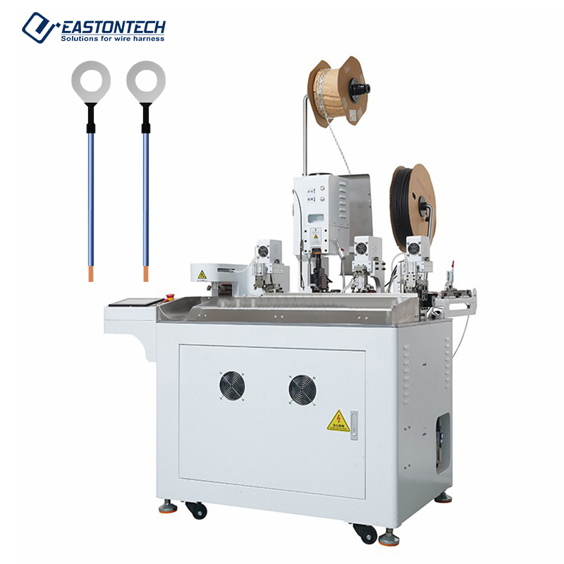 Automatic Single End Terminal Crimping Single End Inserting Heat Shrink Tube Machine EW-8060