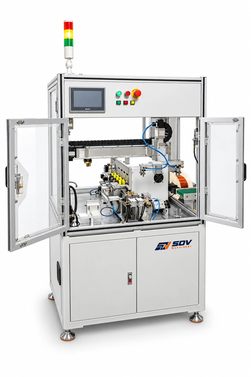 Fully Automatic Single-Axis, Single-Station PFC Magnetic Ring Winding Machine SDV-GW-PF70C