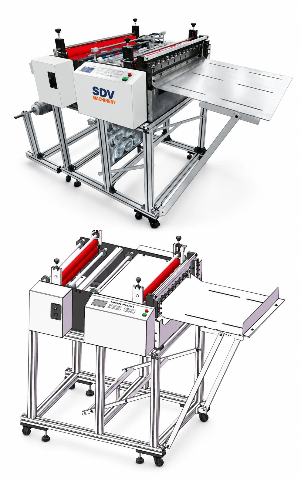 SDV-SG-YHD-1000LS 卷对单切纸机:1000mm 重型薄膜
