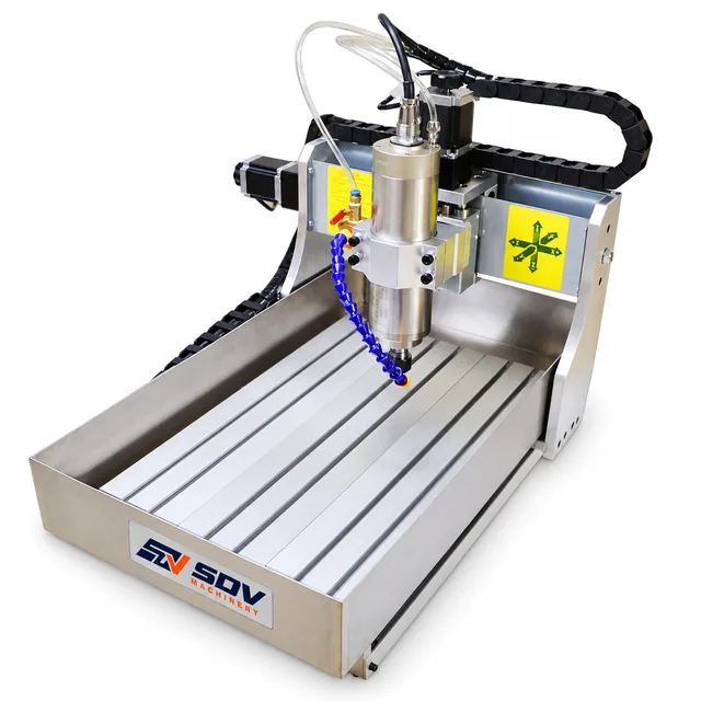 4 轴 CNC 3040 2.2KW 金属木材雕刻机 - 水槽水箱