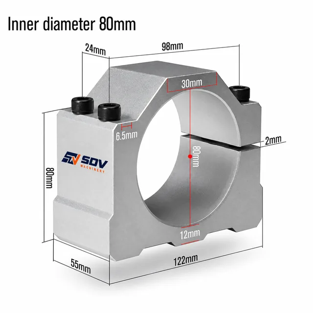 CNC Air Cooled Spindle Kit - 800W/1500W/2200W, 220V VFD, ER11/ER16/ER20