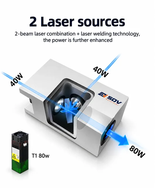 DiaoTu T1 CNC Desktop Wireless Laser Engraver - 20W/40W/80W DIY Cutting Machine