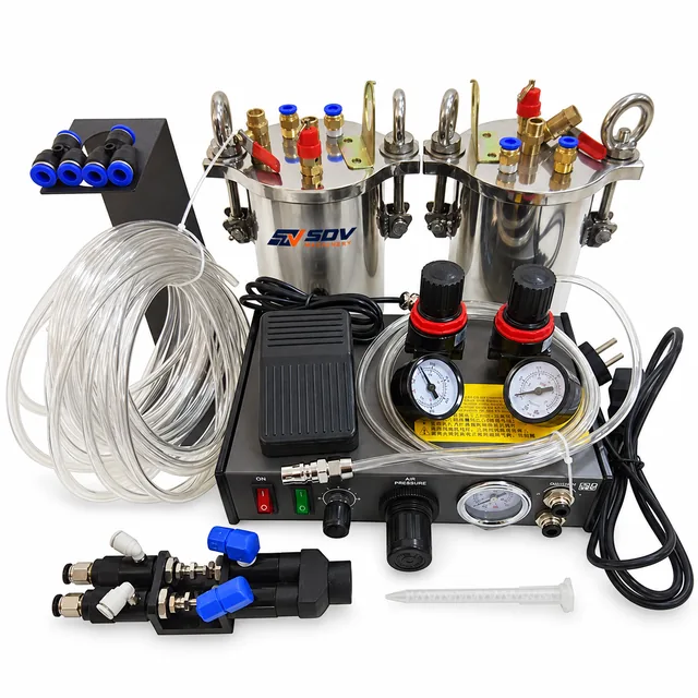 Semi-Auto Liquid Glue Dispenser - AB Mixed Epoxy Resin 2-Component