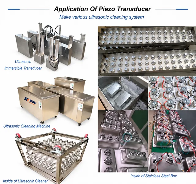 Piezoelectric Transducer Ultrasonic Cleaner Sensor - 25 khz Industrial Cleaning