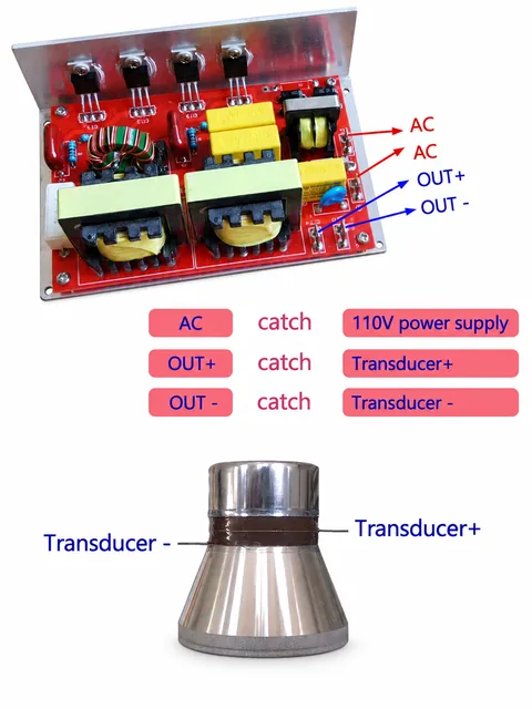 Ultrasonic Driver Circuit Board 40khz/25khz/28khz - Ultrasonic Generator