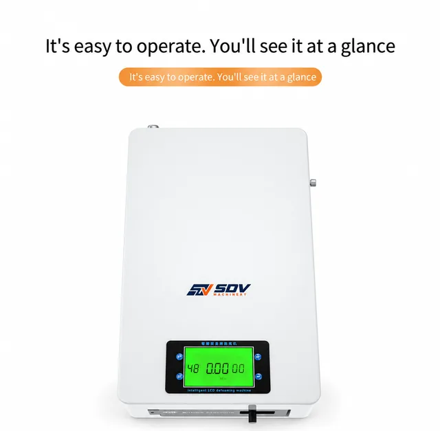 Mini Defoaming Machine - Built-in Air Compressor, LCD Screen Bubble Remover 8 Inch TBK505