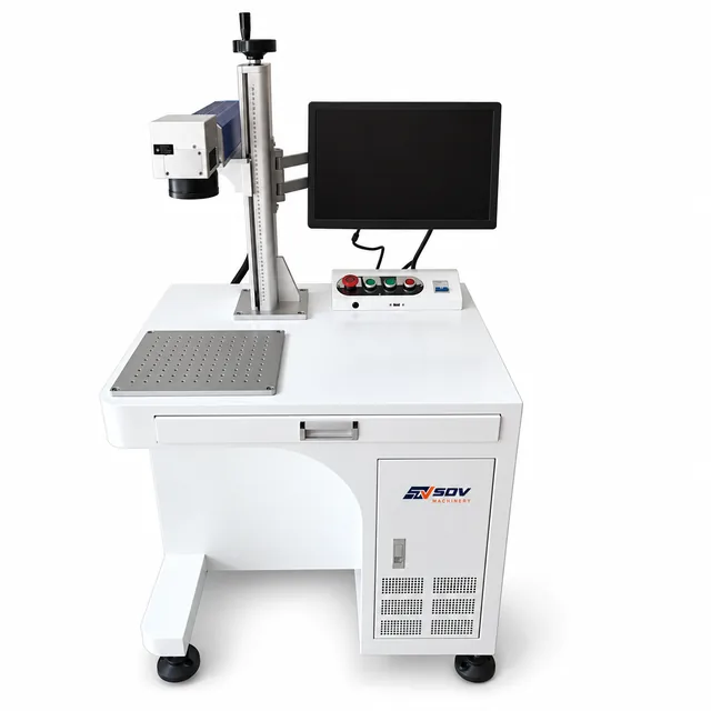 100W JPT Fiber Laser Metal Cutting Machine - Table Type Silver Gold