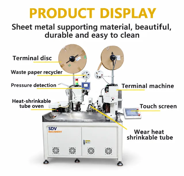 TR-D02 Double-head Terminal Crimping Machine: Heat-shrinkable Tube