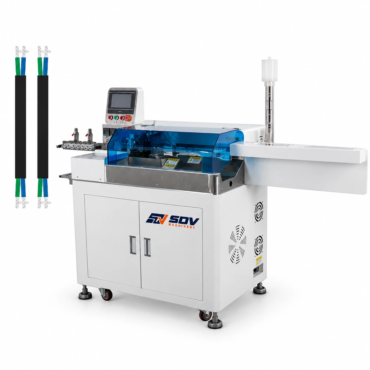 स्वचालित फ्लैट वायर स्ट्रिपिंग और टिनिंग मशीन (AWG32-16) EW-8015-1