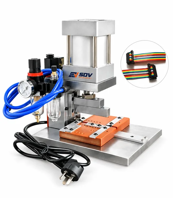 Pneumatic IDC Cable Crimping Machine - 8P-64P FFC Cable Press VH-F1