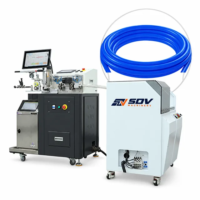 Fully Automatic Wire Cutting Stripping Marking Machine with Double Winding Machine EW-3385+C
