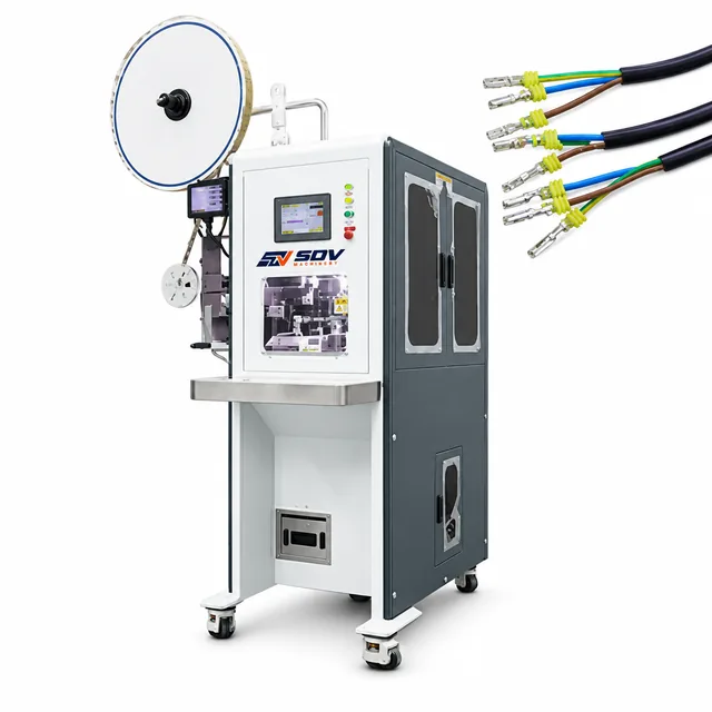 Semi-Automatic Waterproof Plug Stripping Plus Crimping Terminal Machine with CFM(0.2-2.5mm²) EW-5030+M