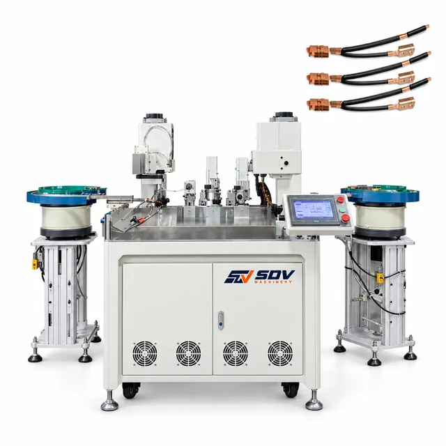 Fully Automatic Heavy-Duty Two Wire Joint Terminal Crimping Machine EW-9575