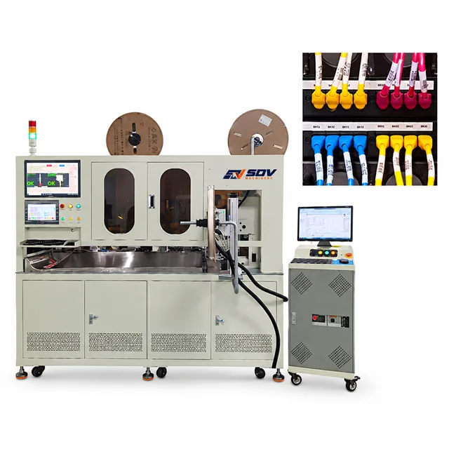 Fully Automatic Dual-Head Terminal Crimping and Double-End Numbering Tube Insertion Machine EW-9540