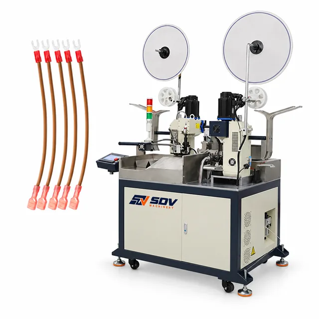पूरी तरह से स्वचालित सर्वो डबल हेड crimping मशीन EW-9305