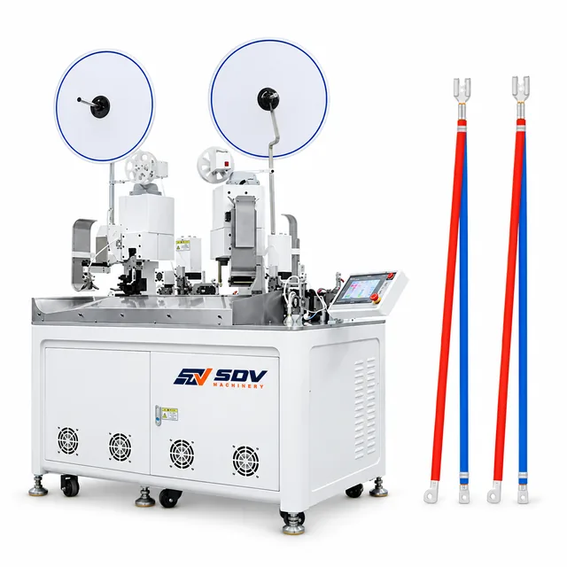 Fully Automatic Parallel Two-Wire Joint Crimping and Tinning Machine EW-8870