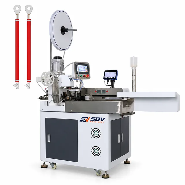 Automatic one side Crimping with double side Tin Soldering Machine EW-8230