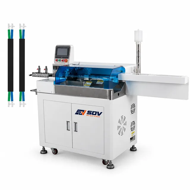स्वचालित फ्लैट वायर स्ट्रिपिंग और टिनिंग मशीन (AWG32-16) EW-8015-1