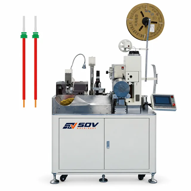Automatic Single Head Wire Crimping, Waterproof Seal Loading and Tinning Machine (AWG 28–14) EW-8020